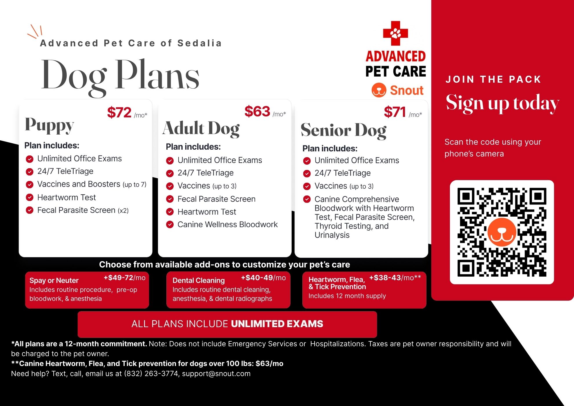 Advanced Pet Care of Sedalia Dog Plans Image